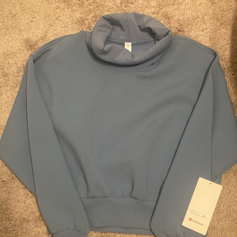 lululemon athletica Soft Blue Cowl Neck Sweater